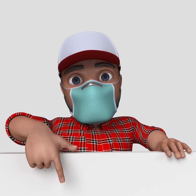 3D Cartoon Lumberjack Character