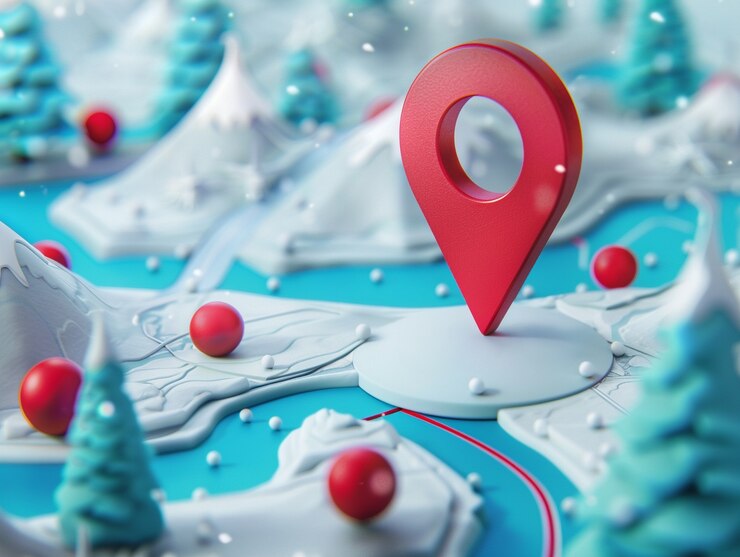 Free Photo 3d cartoon pin location