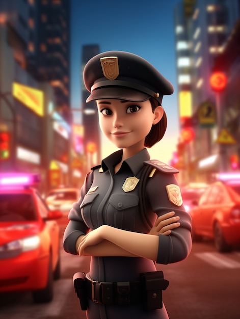 3d cartoon portrait of working woman in celebration of labour day