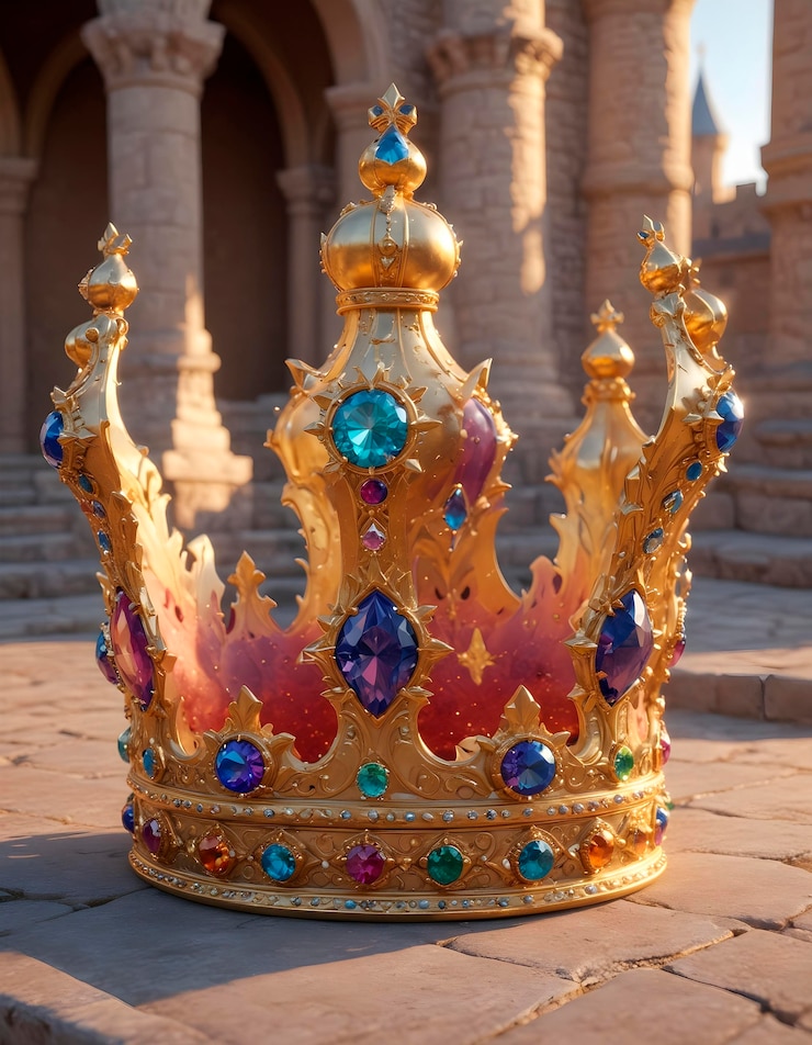 Free Photo 3d cartoon realistic royal crown