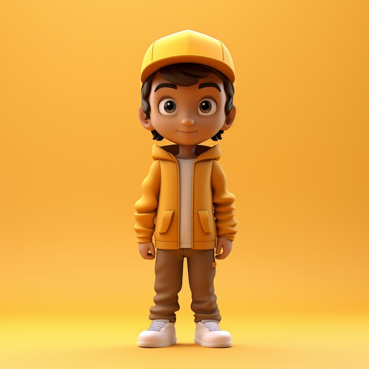 Бесплатный Фотография персонаж в стиле мультфильма 3d