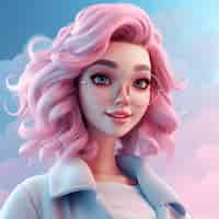 Free photo 3d cartoon style character