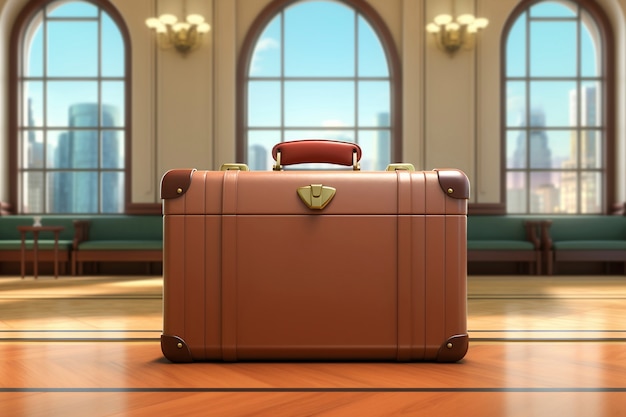 Free photo 3d cartoon view of lawyer briefcase