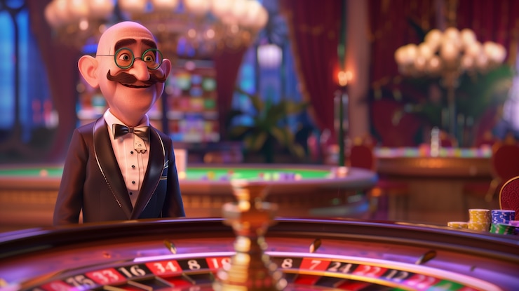 Free Photo 3d casino roulette