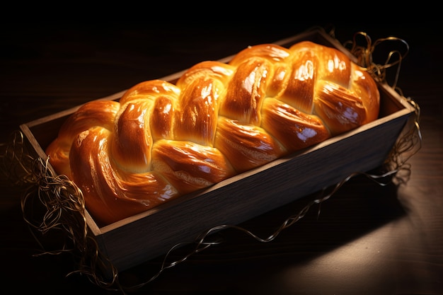 Free photo 3d challah dish for hanukkah