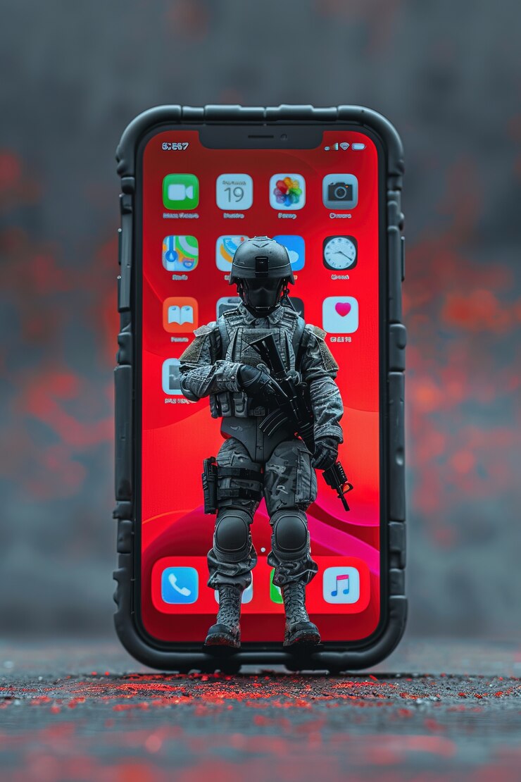 Free Photo 3d character emerging from a smartphone