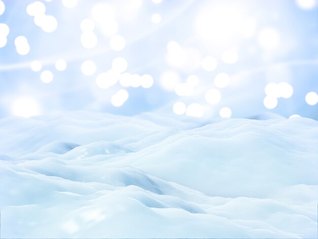 3 Dクリスマス雪風景の背景