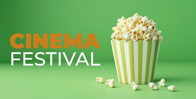 3d cinema festival popcorn cup
