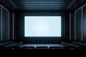 Free photo 3d cinema theatre room with seating