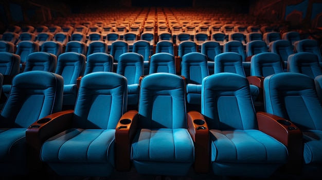 Free photo 3d cinema theatre seating