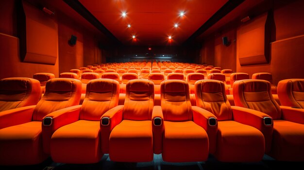 Free photo 3d cinema theatre seating