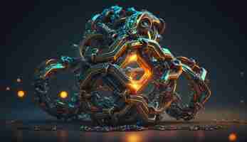 Бесплатное фото 3d красочный абстрактный фон generative ai