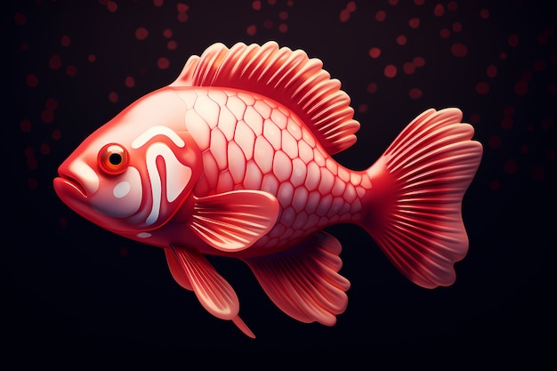 Free photo 3d colorful fish underwater