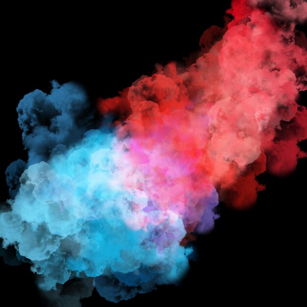 3D красочный дым