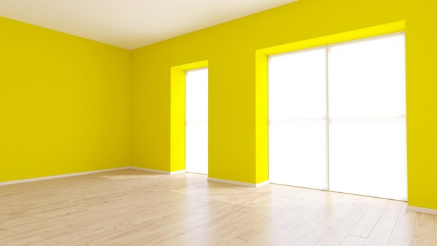 Free photo 3d contemporary empty room