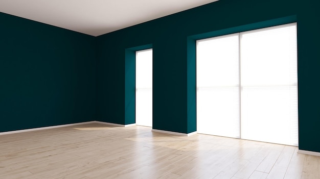 Free photo 3d contemporary empty room