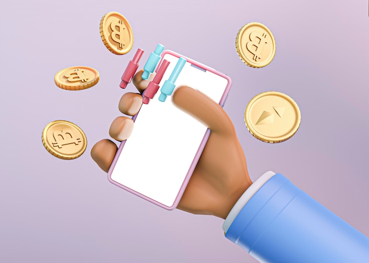 Free Photo 3d cryptocurrency rendering design