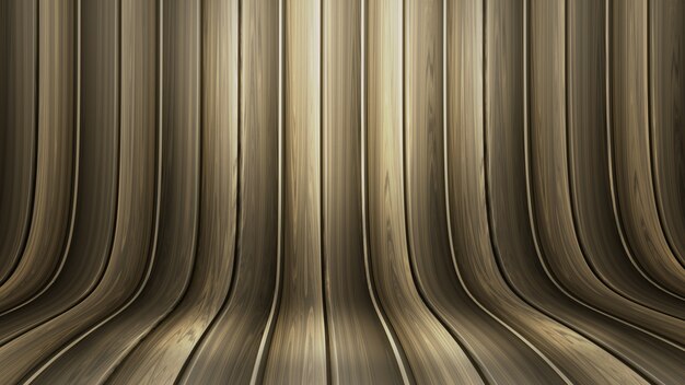 3D curved wooden display background