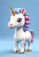 Free photo 3d cute unicorn