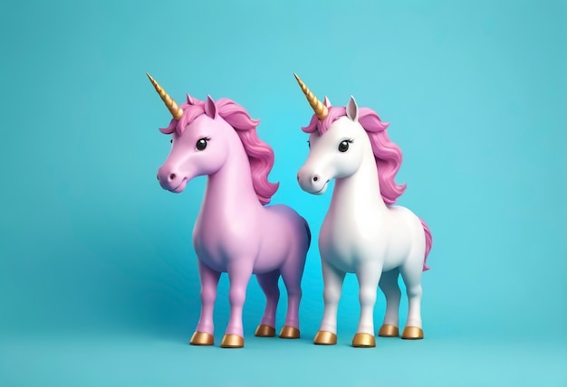 Free photo 3d cute unicorn