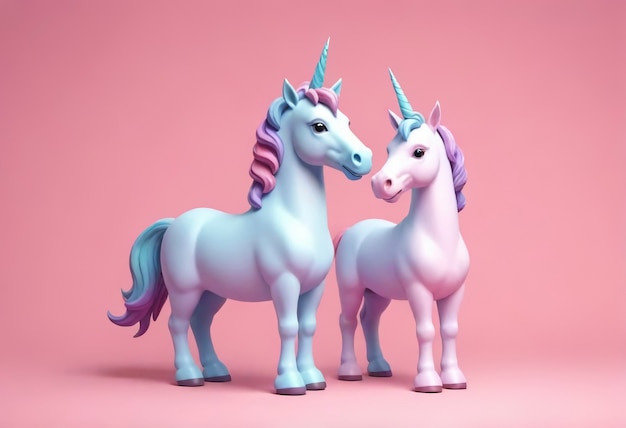 Free photo 3d cute unicorn