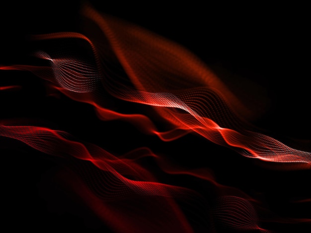 Free photo 3d data science background with flowing particles