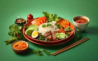 Free photo 3d delicious food for tet vietnamese new year celebration