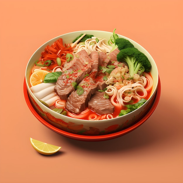 Free photo 3d delicious food for tet vietnamese new year celebration