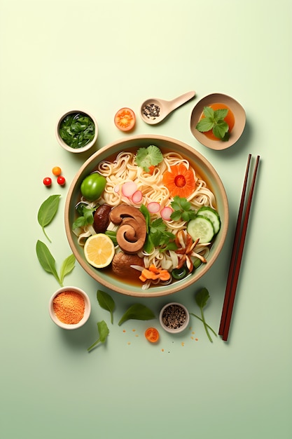 Free photo 3d delicious food for tet vietnamese new year