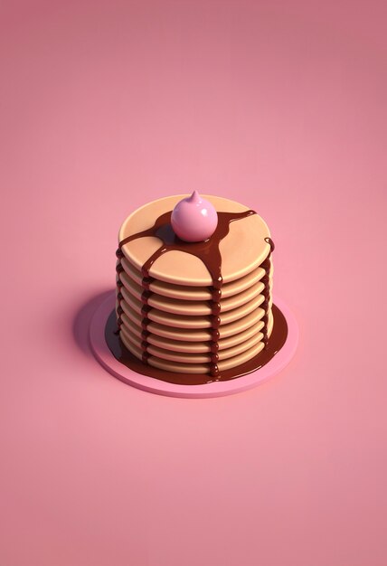 3D パンケーキ 静物