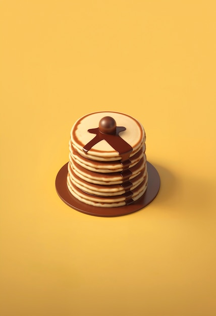 Free photo 3d delicious pancakes still life