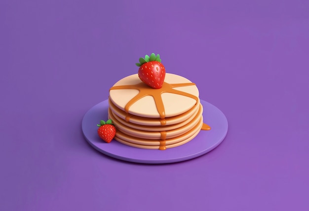 Free photo 3d delicious pancakes still life