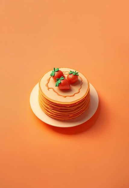 Free photo 3d delicious pancakes still life