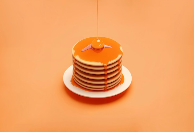 Free photo 3d delicious pancakes still life