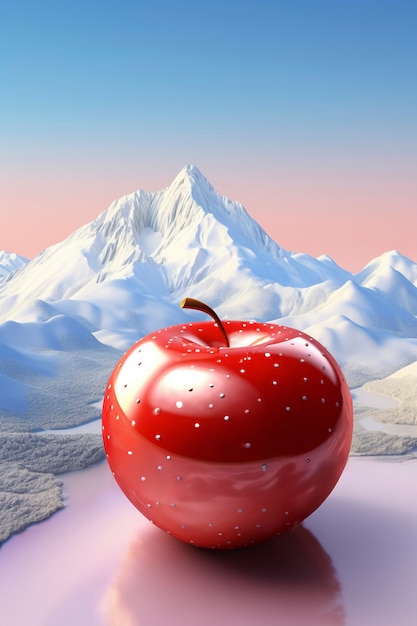 Foto gratuita 3d deliziosi frutti di stagione