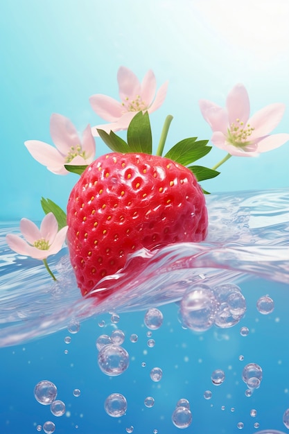 Foto gratuita 3d deliziosi frutti di stagione