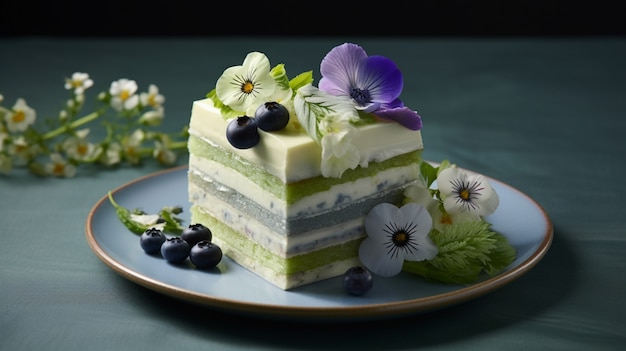3d вкусный дизайн торта с сорняками