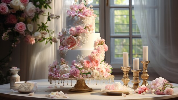 3d delicious weeding cake design