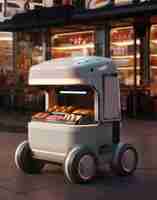 Free photo 3d delivery robot working