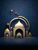 Free photo 3d depiction of arabic palace for islamic ramadan celebration