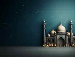 Free photo 3d depiction of arabic palace for islamic ramadan celebration