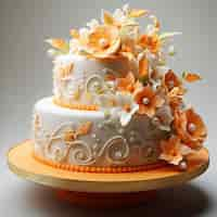 Free photo 3d design for delicious wedding cake