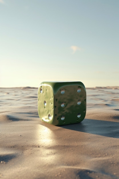 Free photo 3d dice in nature