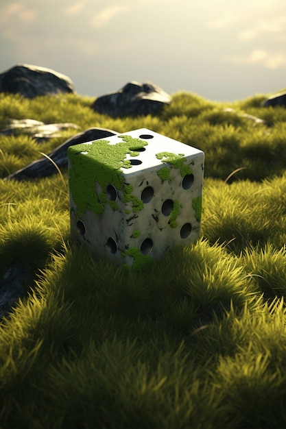 3d dice in nature