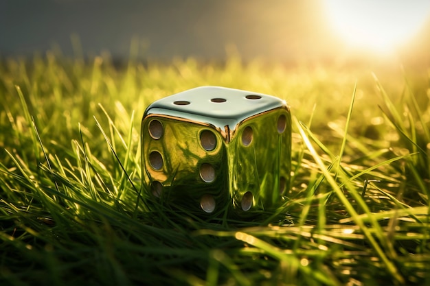 Free photo 3d dice in nature