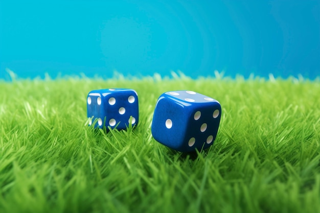 Free photo 3d dice in nature