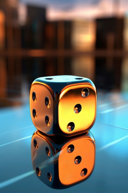 Free photo 3d dice outdoors