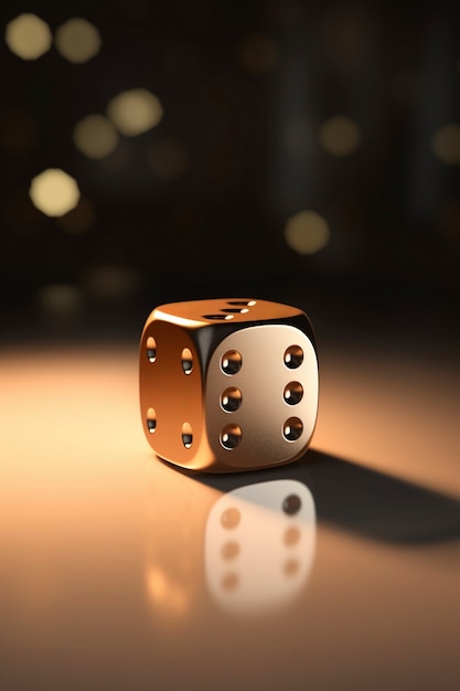 Free photo 3d dice in studio
