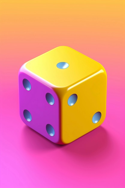 3d dice in studio