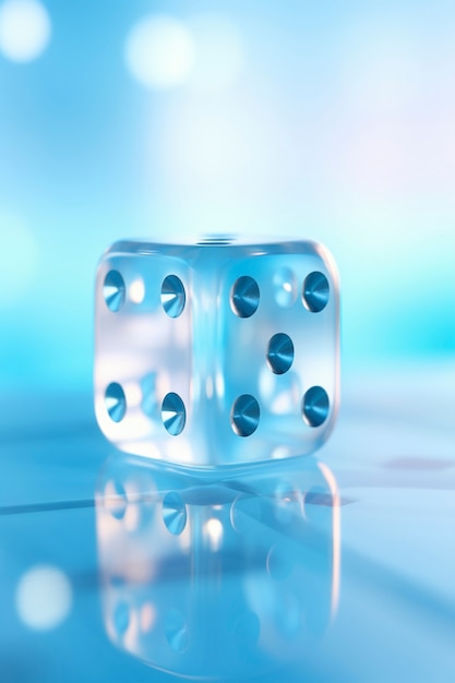 Free photo 3d dice in studio